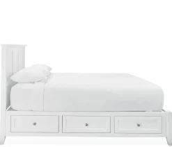Henderson King Platform Storage Bed - Snowbound White