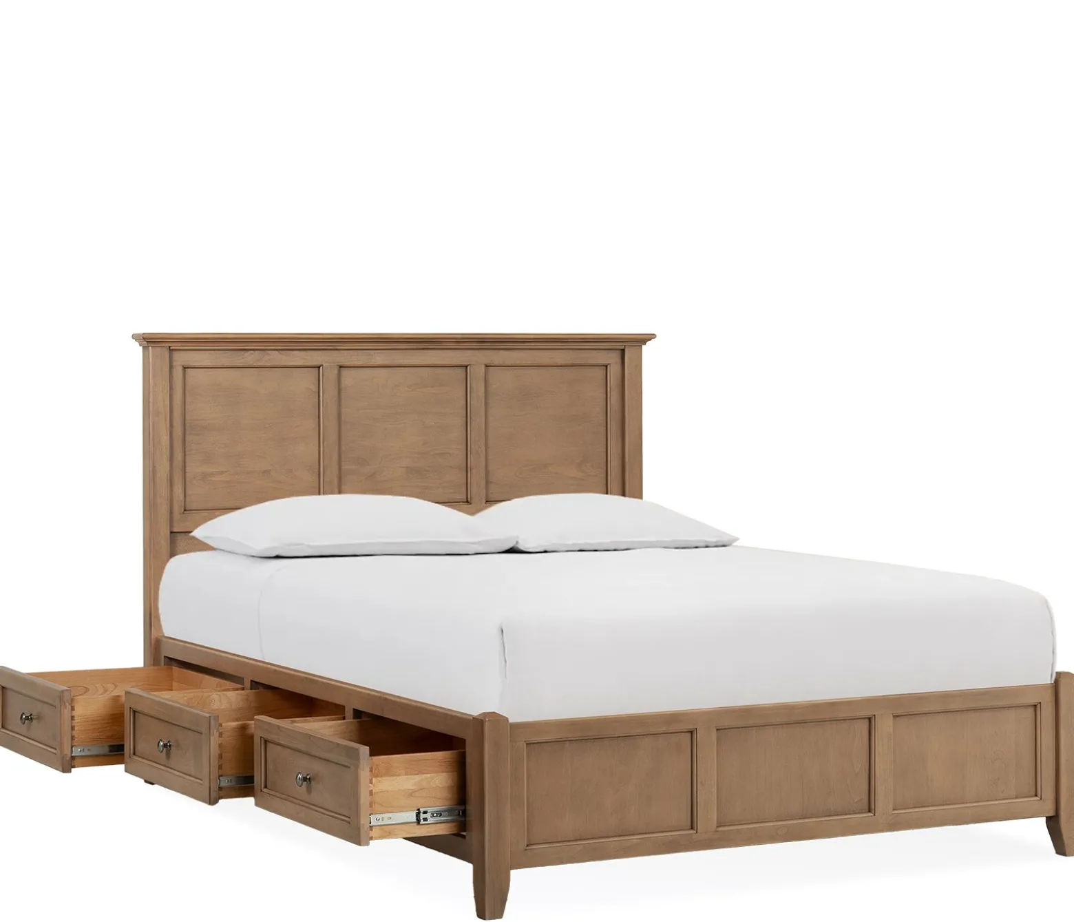 Henderson Queen Storage Bed - Pecan