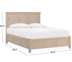 Henderson Queen Storage Bed - Pecan