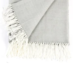 Herringbone Throw - Gray