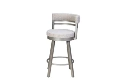 Metro Swivel Counter Stool With Back - Titanium