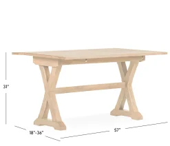 Montgomery Flip Top Console Table - Hickory