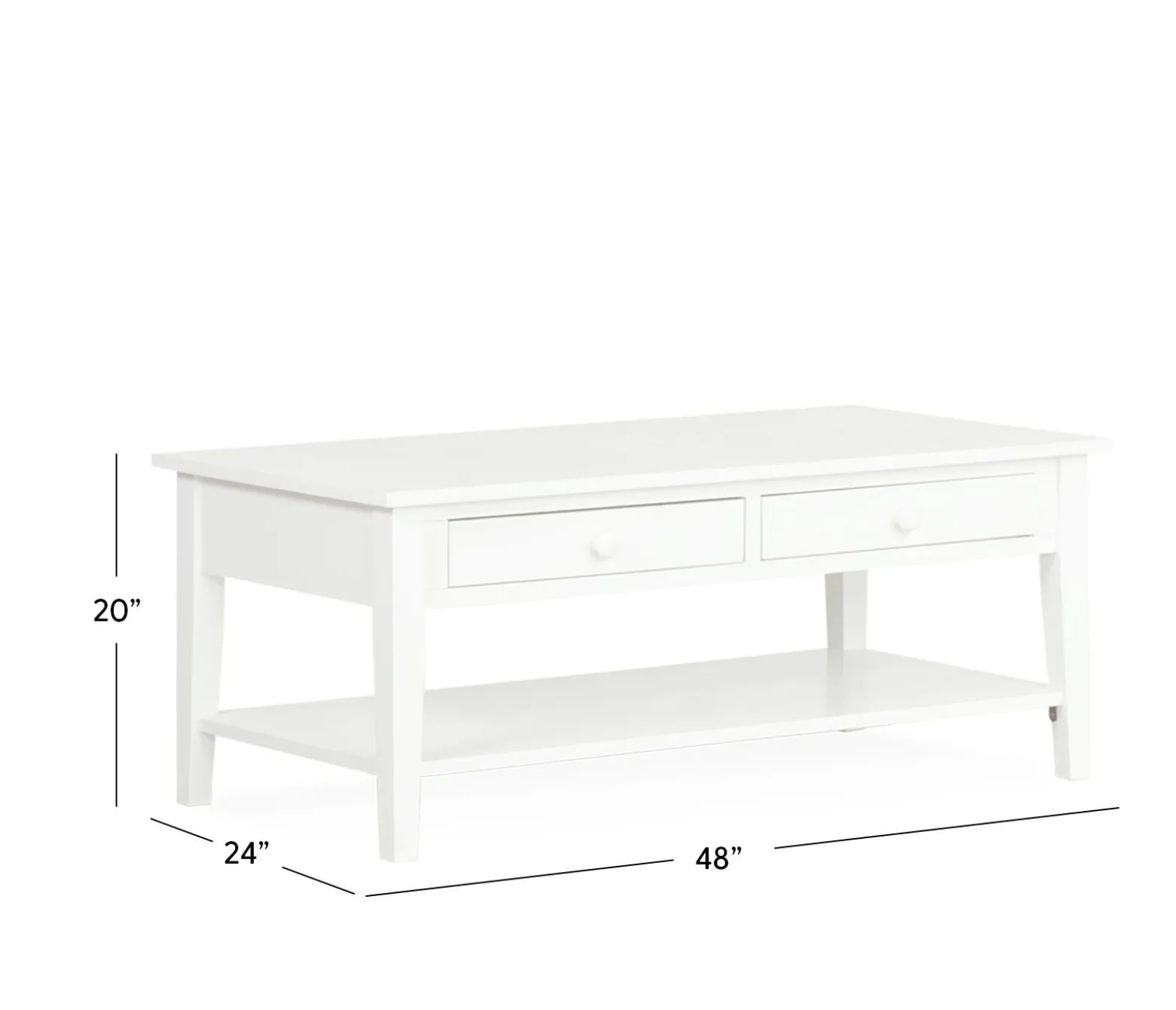 Outer Banks Coffee Table - Pure White