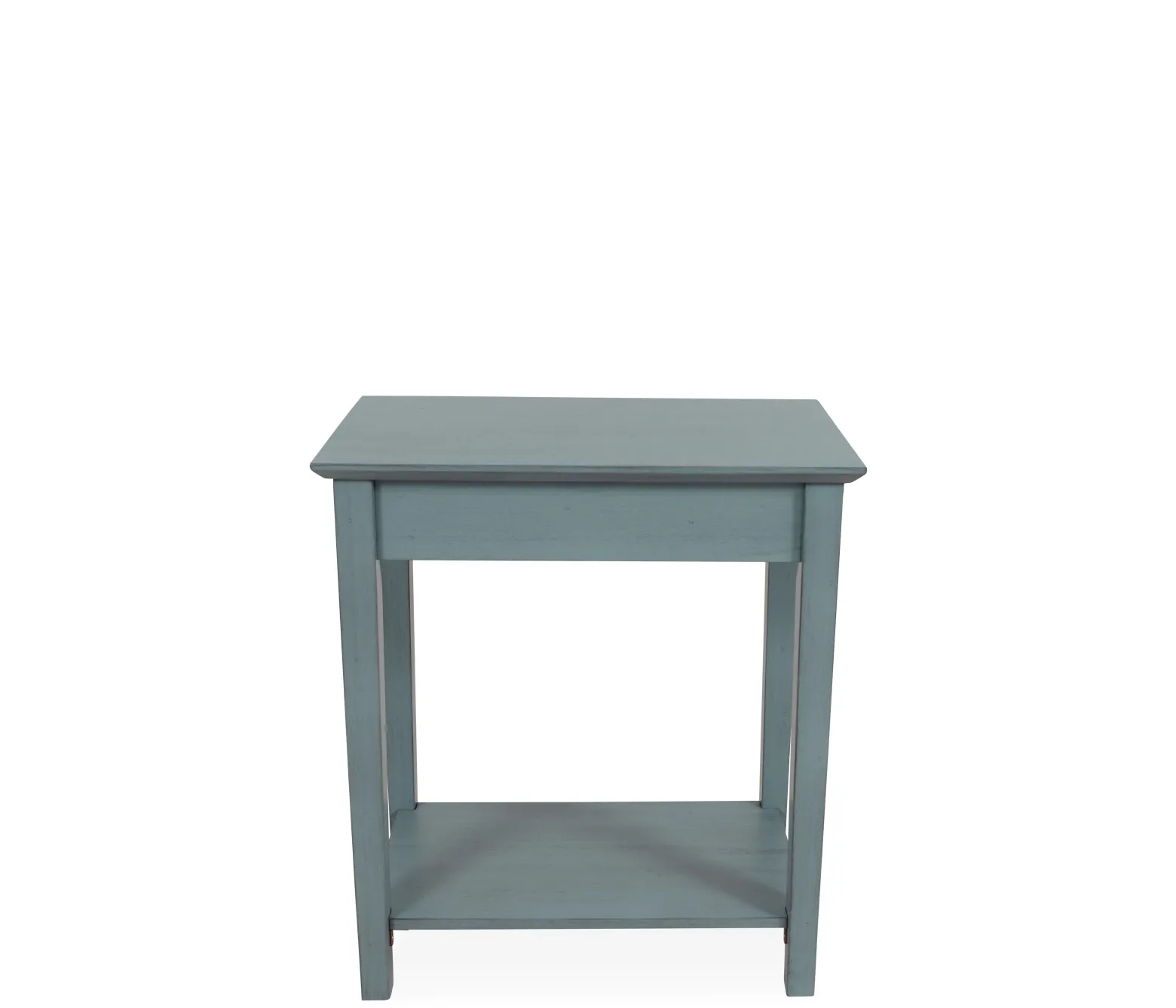 Outer Banks End Table w/ Starfish Knob - Ocean Blue