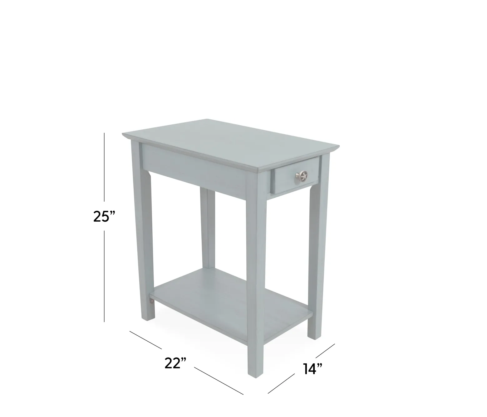 Outer Banks End Table w/ Starfish Knob - Ocean Blue