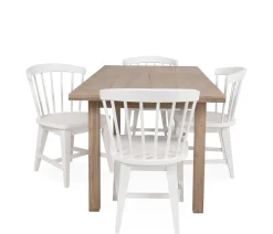 Palisades 5-Piece Dining Set - White Chairs