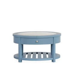 Palisades Round Coffee Table - Cabana Blue