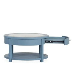 Palisades Round Coffee Table - Cabana Blue