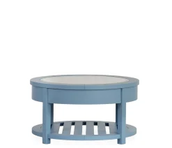 Palisades Round Coffee Table - Cabana Blue