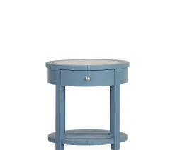 Palisades Round End Table - Cabana Blue