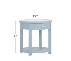 Palisades Round End Table - Cabana Blue