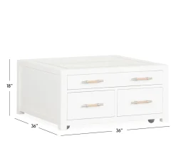 Palisades Square Coffee Table - White