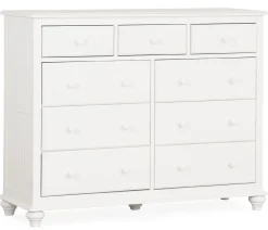 Pocasset 9-Drawer Dresser - White