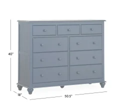 Pocasset 9-Drawer Dresser - Denim