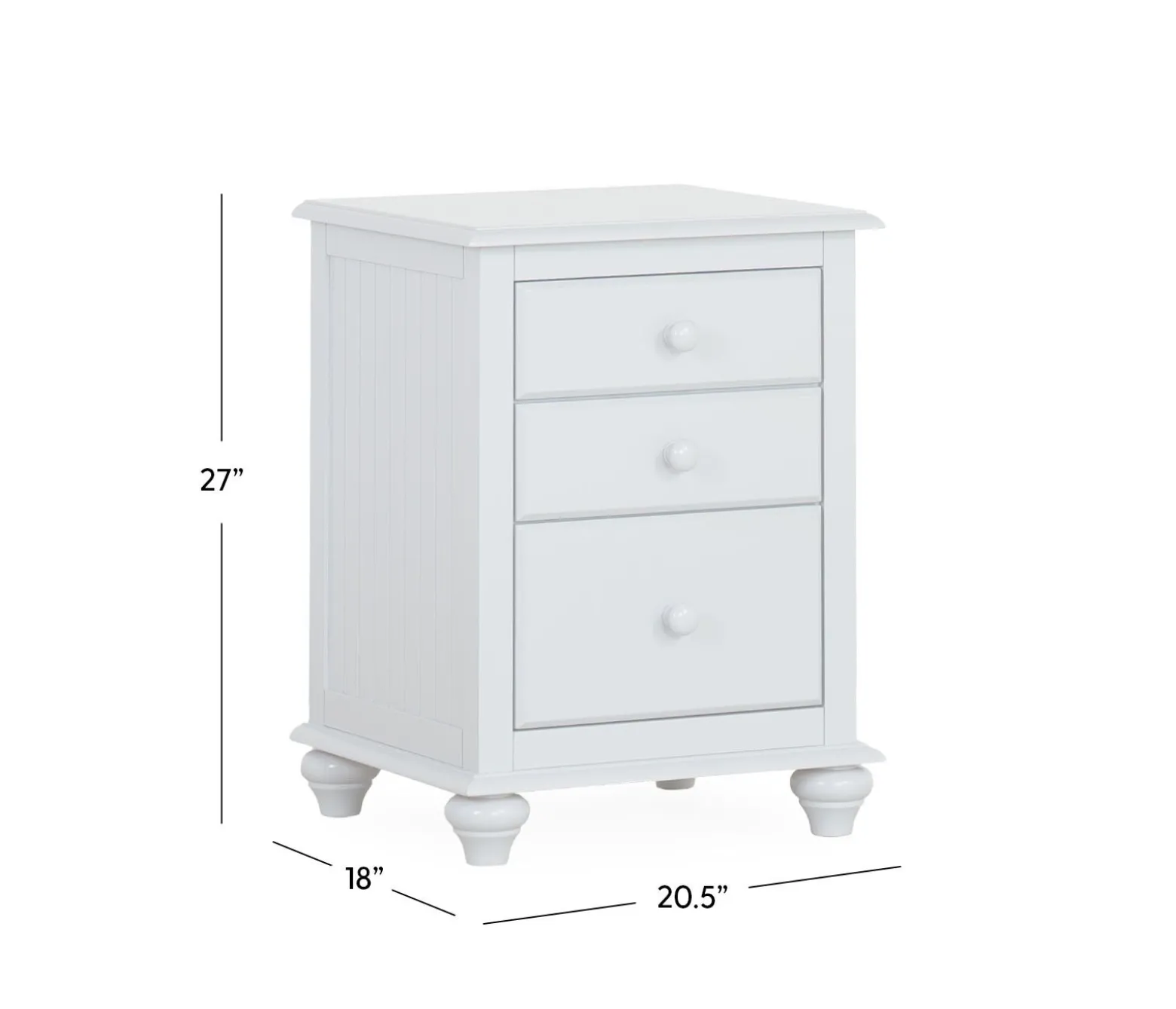 Pocasset 3-Drawer Nightstand - Oyster