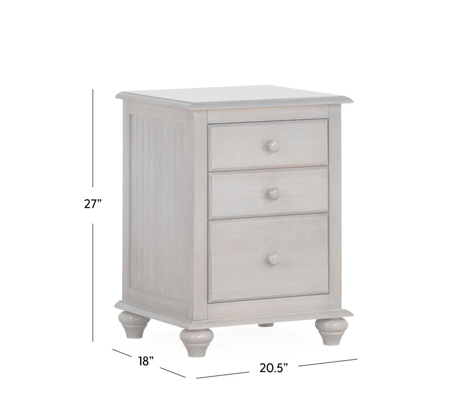 Pocasset 3-Drawer Nightstand - Driftwood