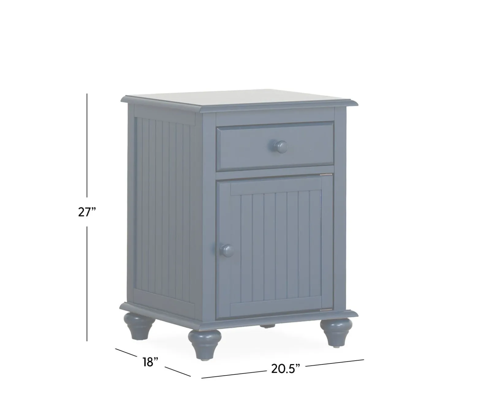 Pocasset 1-Drawer Nightstand - Denim