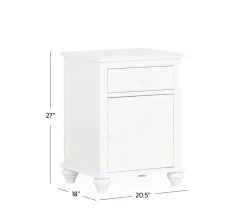 Pocasset 1-Drawer Nightstand - White