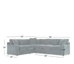 Rhodes 2-Piece Sectional - LSE 3 Seat End and RSE Corner