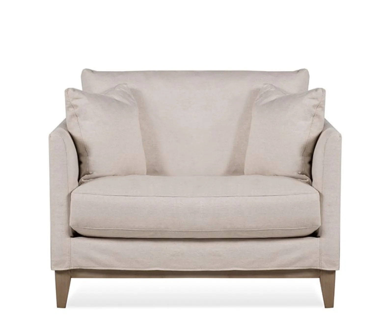 Santa Fe Slipcover Chair and a half - Natural