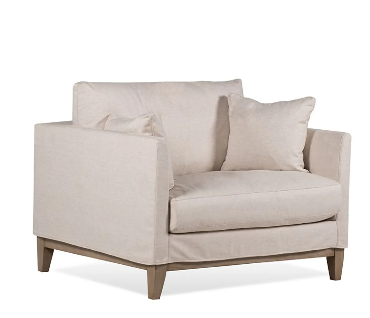 Santa Fe Slipcover Chair and a half - Natural