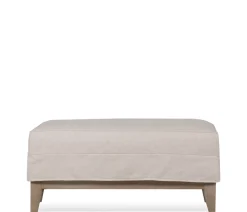 Santa Fe Slipcover Ottoman - Natural