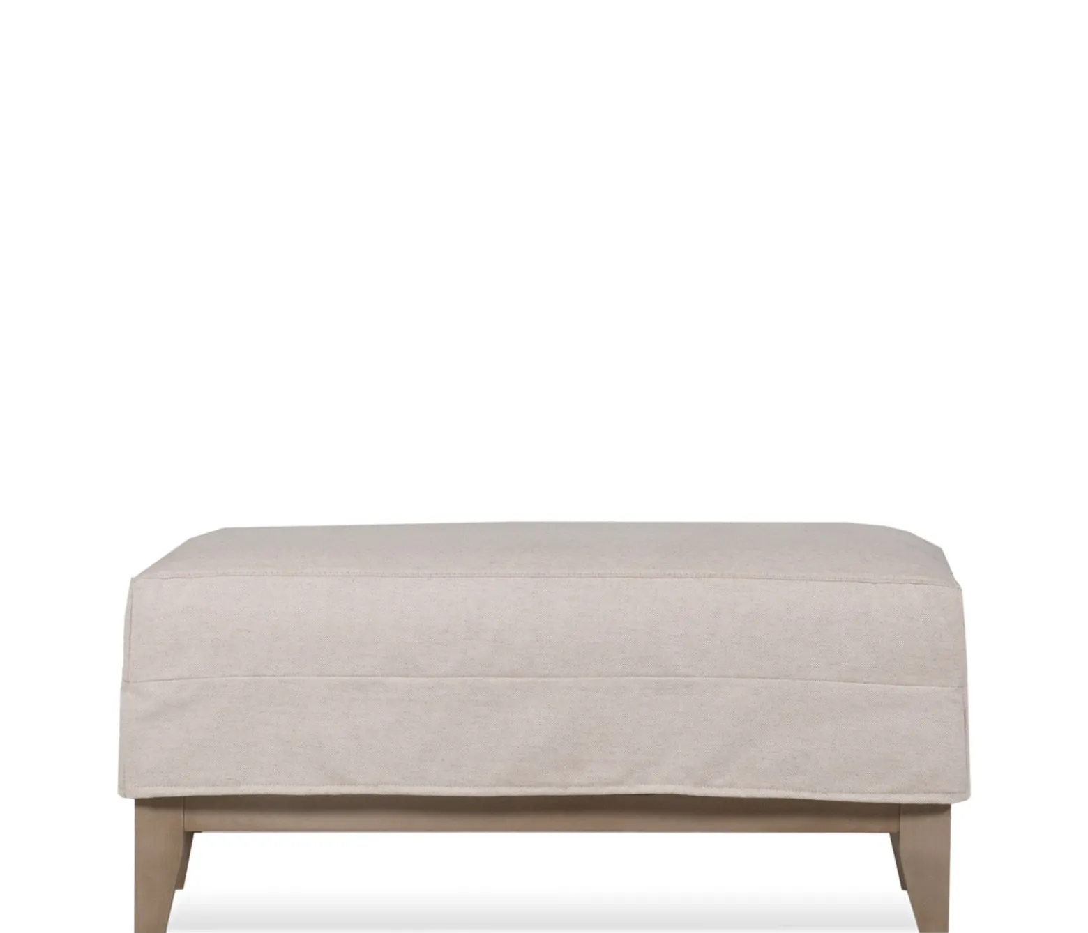 Santa Fe Slipcover Ottoman - Natural