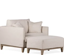 Santa Fe Slipcover Ottoman - Natural
