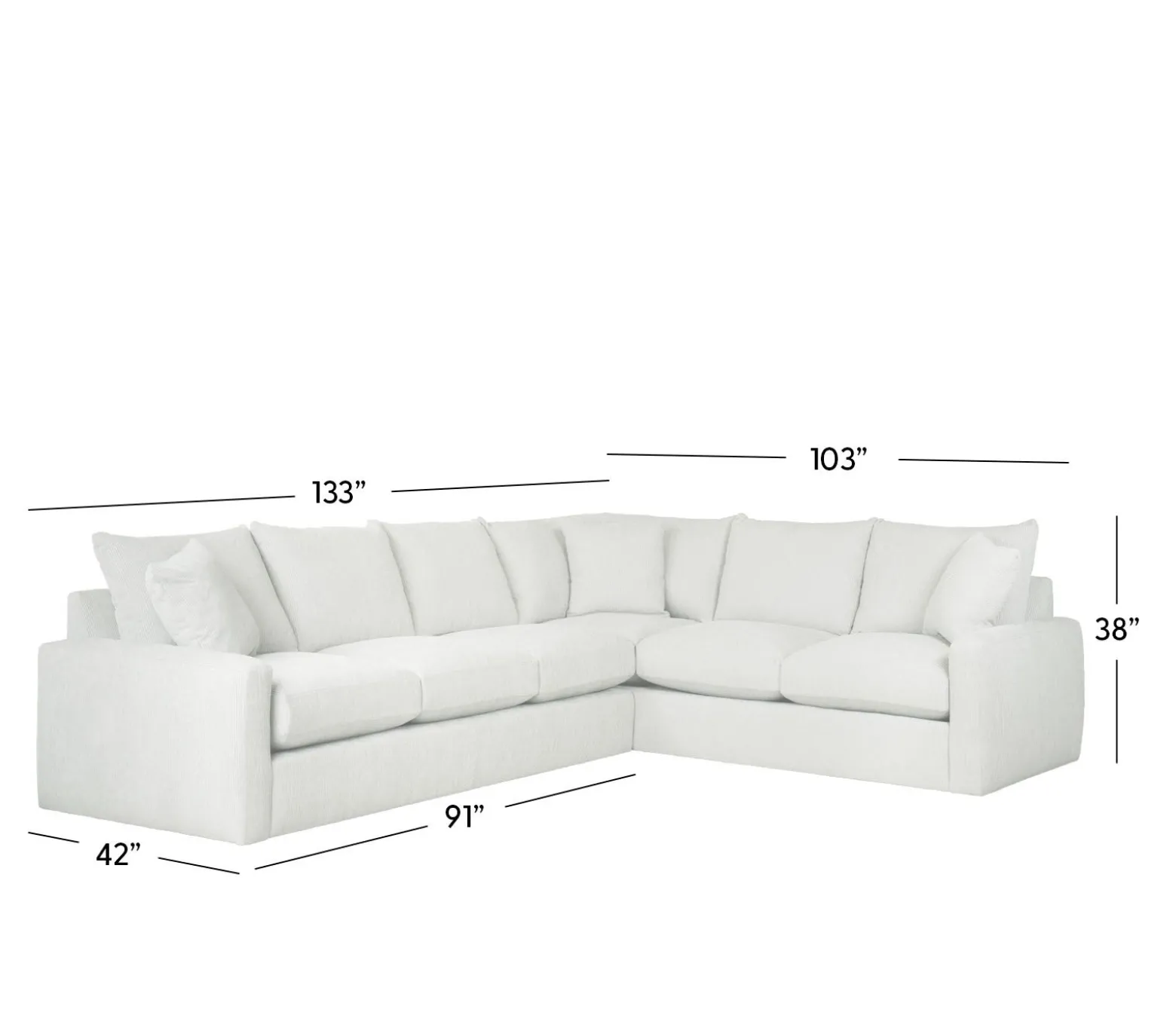Santana 2-Piece Large Sectional - LSE 3 Seat Corner with RSE 3 Seat End