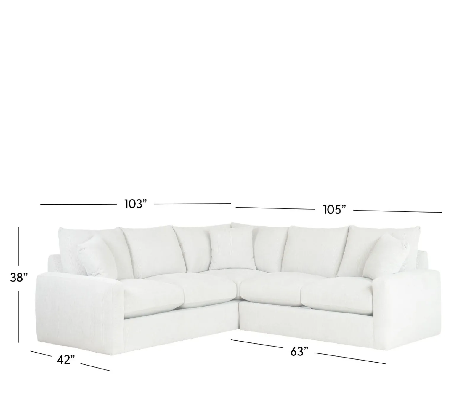 Santana 2-Piece Sectional - LSE 3 Seat Corner with RSE 2 Seat End