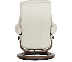Stressless® Mayfair Small Classic Recliner & Ottoman - Paloma Light Grey