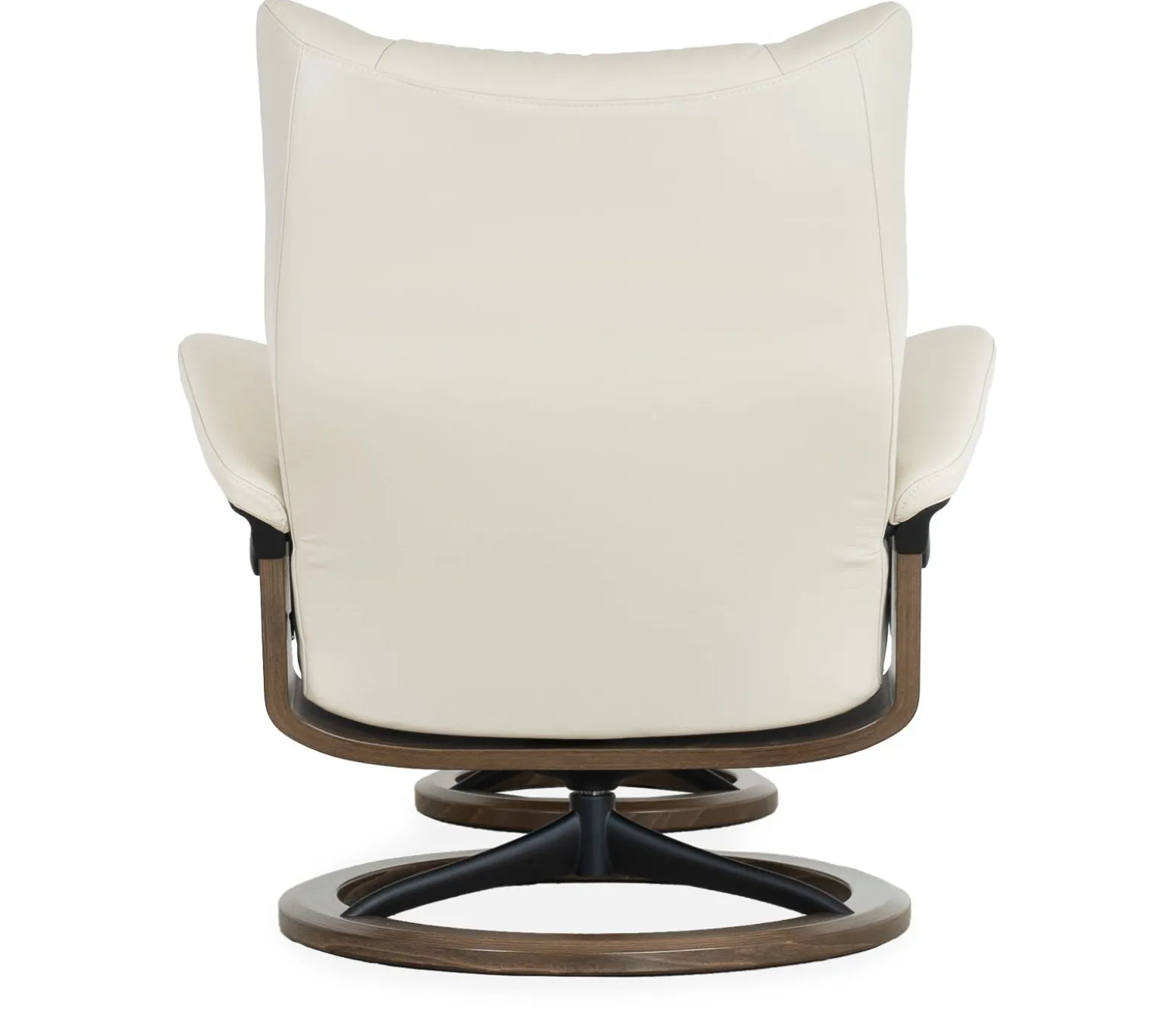 Stressless® Wing Large Signature Recliner & Ottoman - Paloma Light Grey