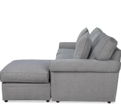 Stuart Sofa and Chaise Ottoman Set - Gray