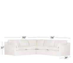 Sydney 2 PC Sectional LSE 3 Seat Corner, RSE 2 Seat End