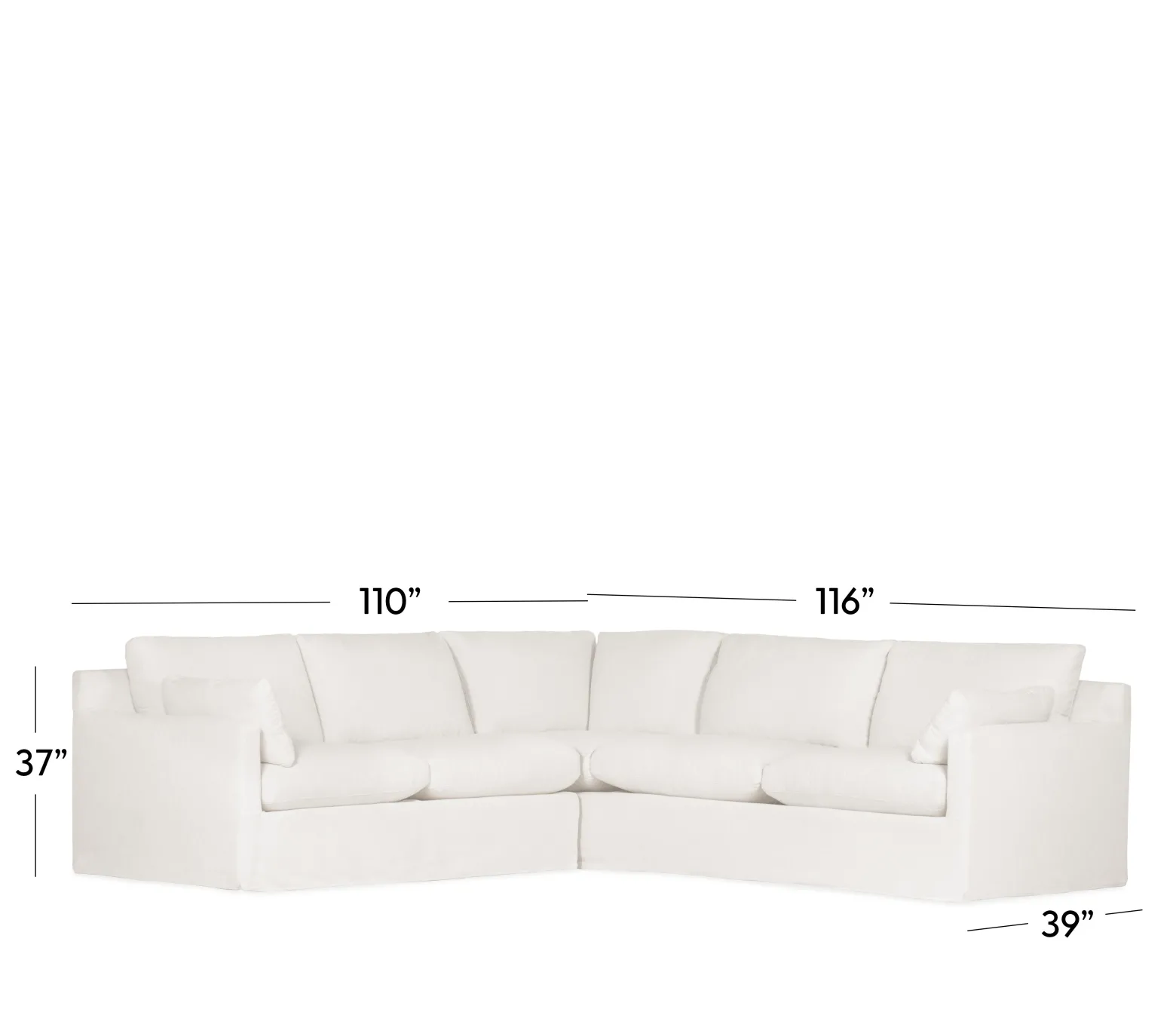 Sydney 2 PC Sectional LSE 3 Seat Corner, RSE 2 Seat End
