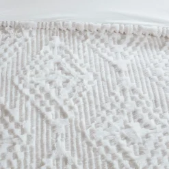 Teton 3-Piece Embroidered Plush Coverlet Set - Full/Queen
