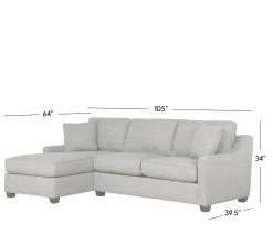 Twilight 2-Piece Sectional RHF One Arm Sofa & LHF Chaise