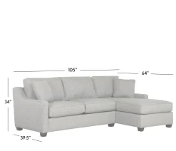 Twilight 2-Piece Sectional LHF One Arm Sofa & RHF Chaise