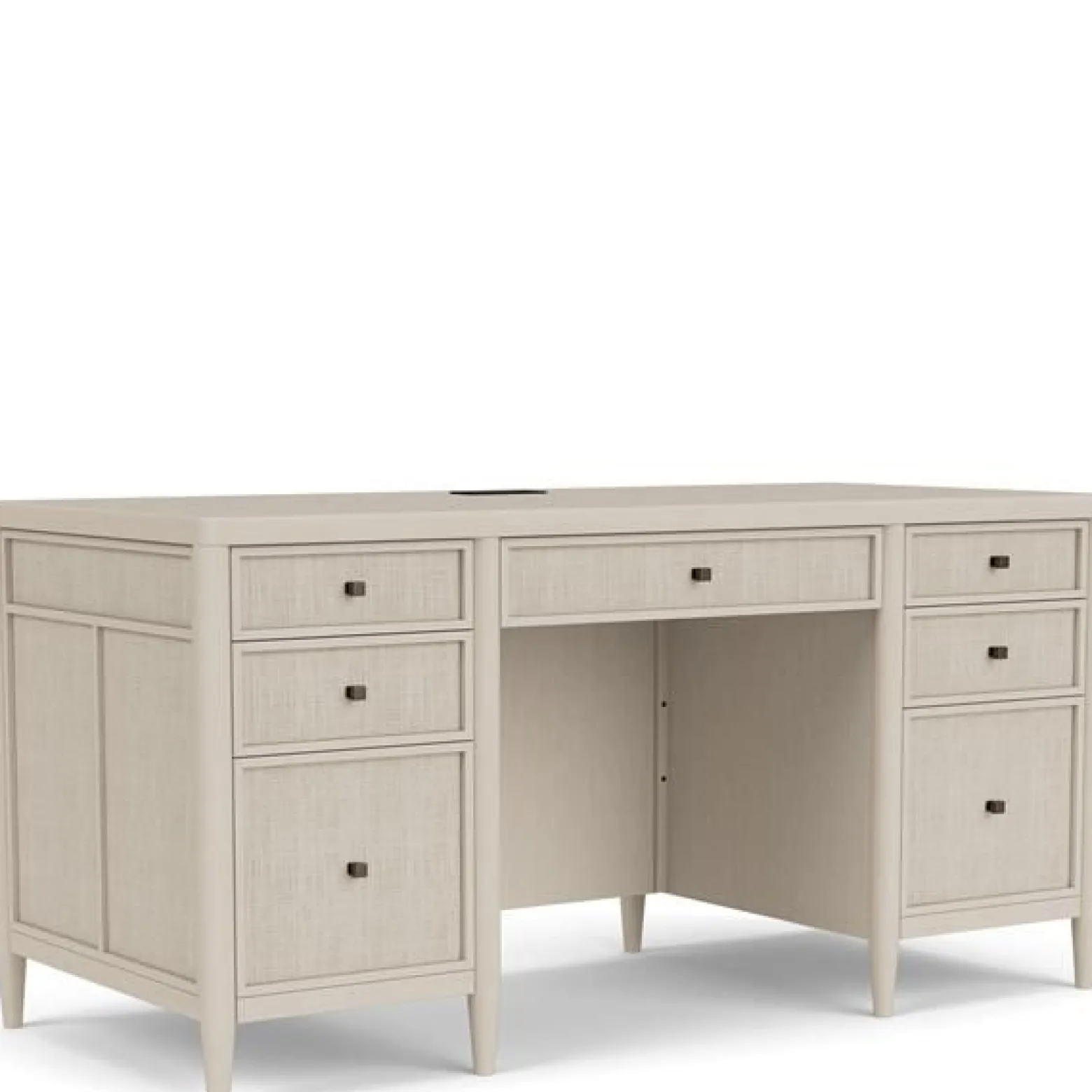 Wilmington Executive Desk - White Sand